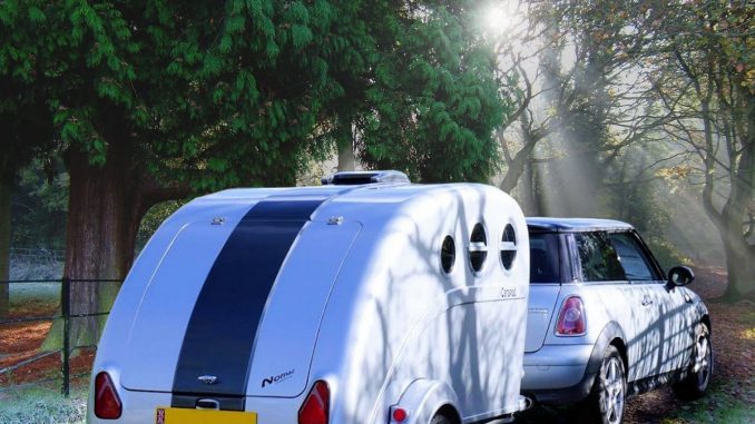 Carapod Nomad towed by Mini